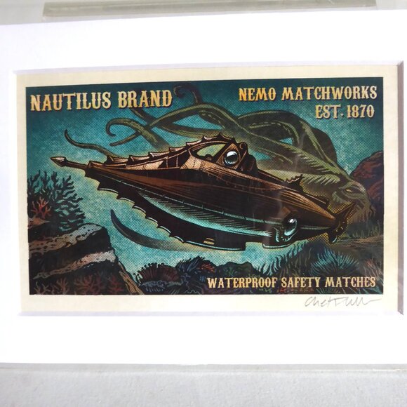 NEW DISNEY 20,000 LEAGUES NAUTILUS ART PRINT BY CHET PHILLIPS (SIGNED) - Picture 2 of 7